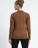 Madame Brown Full-Zip Knit Sweater