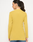 Madame Mock Neck Solid Yellow Skeeve