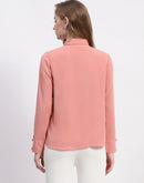 Madame Ruffle Collar Solid Blush Shirt