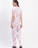 mSECRET Pink Tie-Dye Night Suit Set with Relaxed Fit