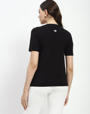 Madame Bridgerton Crystal Embellished Black T-Shirt