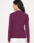 Madame Mock Neck Purple Skeeve