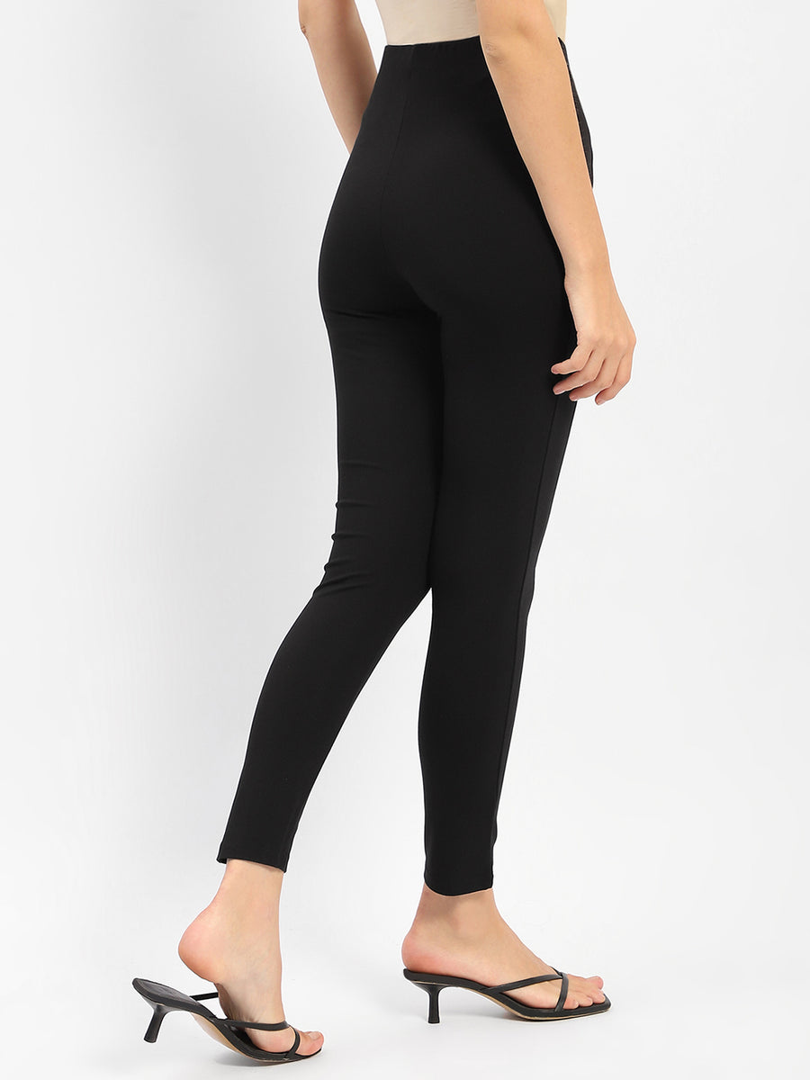 Madame Solid Black Jeggings