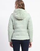 Madame Dual-Textured Mint Puffer Jacket