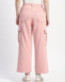 Madame Wide Legged Functional Pink Cargo Pants