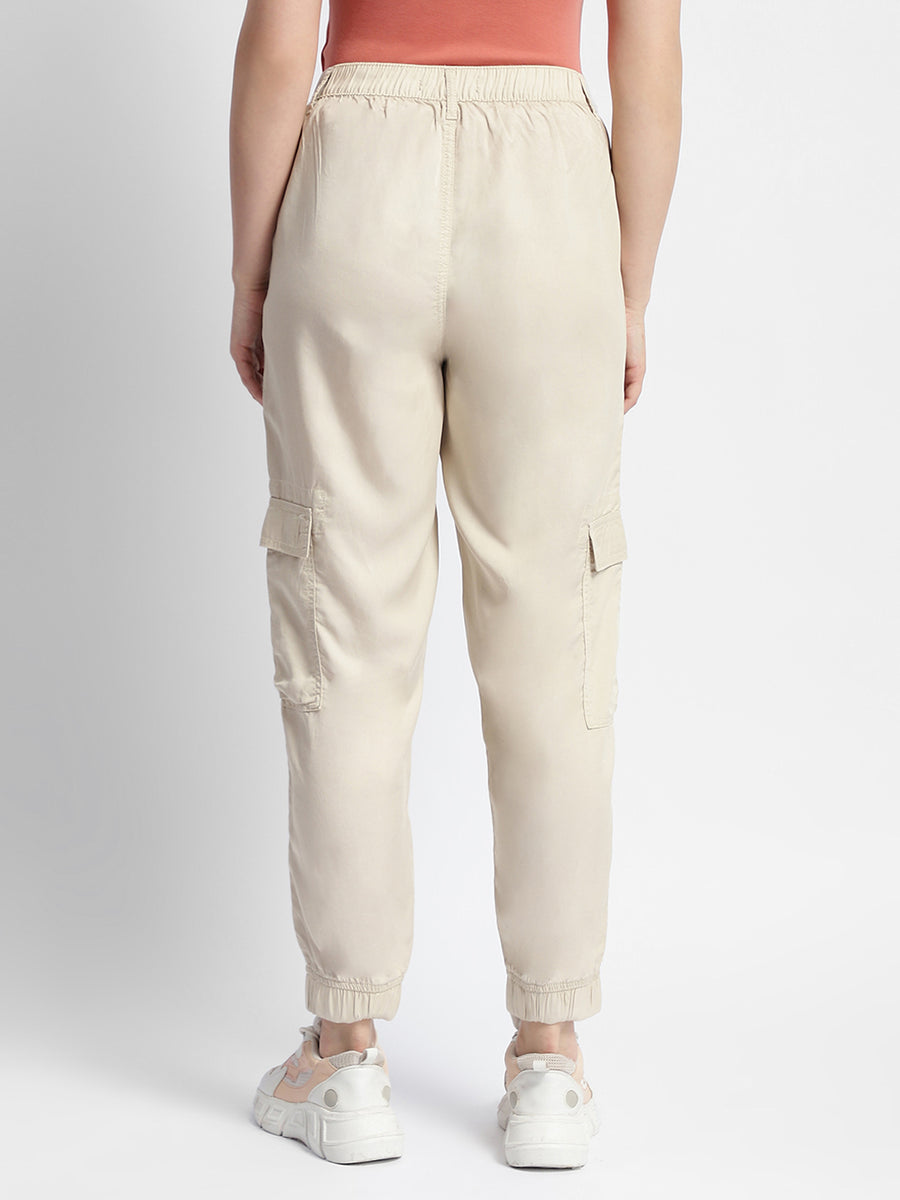 Madame Off-White Tapered Fit Mid-Rise Joggers