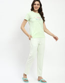 mSECRET 3 Piece Lime Green Cotton Nightsuit