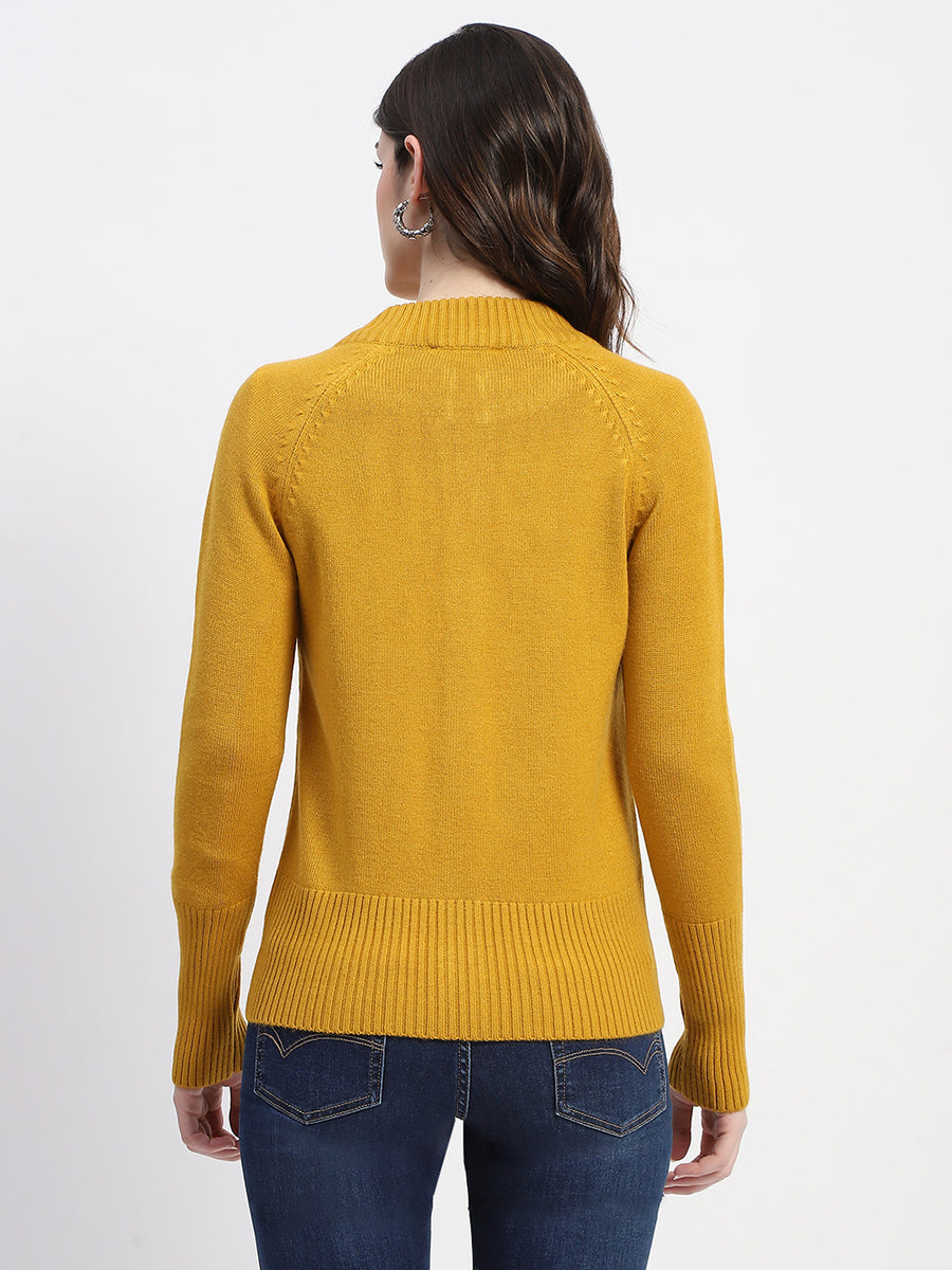 Madame Knit Mustard Mock Neck Sweater