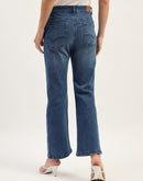 Madame Dark Blue Straight Fit Cotton Denim