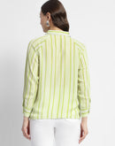 Madame Lime Green Stripe Shirt