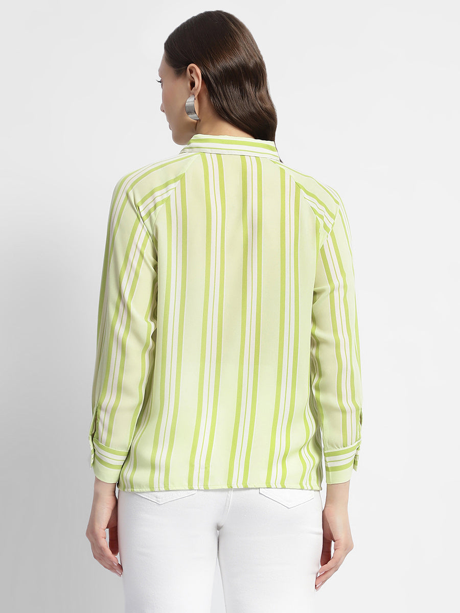 Madame Lime Green Stripe Shirt