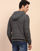 Camla Barcelona Self Designed Black Full Sleeve Sweater