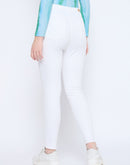 Madame Skinny Fit Cotton Blend White Denim