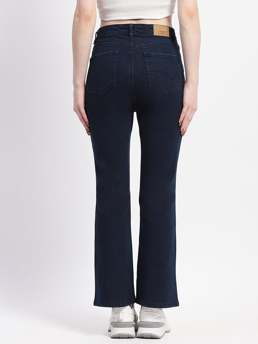 Madame Straight-Fit Dark Blue Cotton Jeans