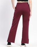 mSECRET Purple Wide-Leg Cotton Track Bottom