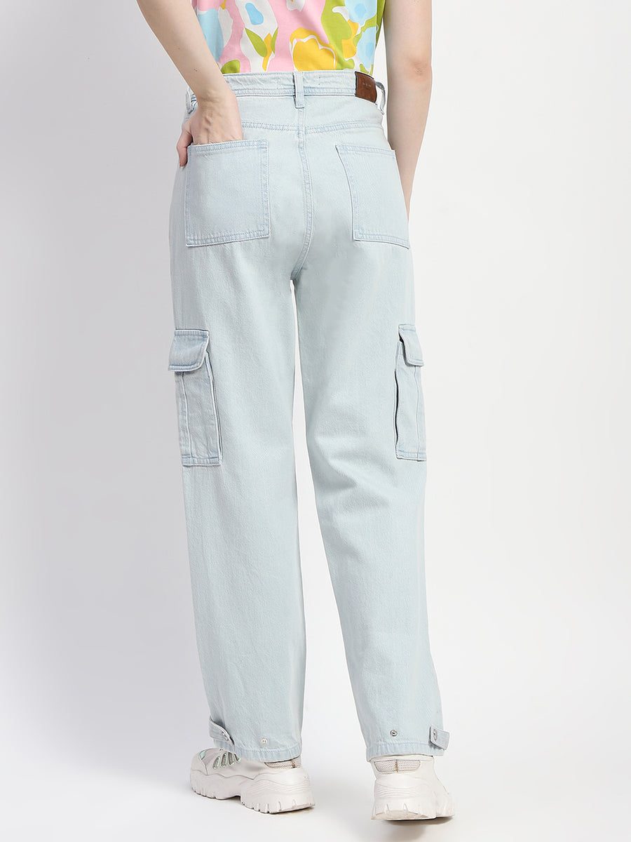 Madame Cargo Ice Blue Light Wash Denim