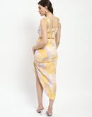 Madame Mustard Abstract Print Skirt And Top Co-Ord Set