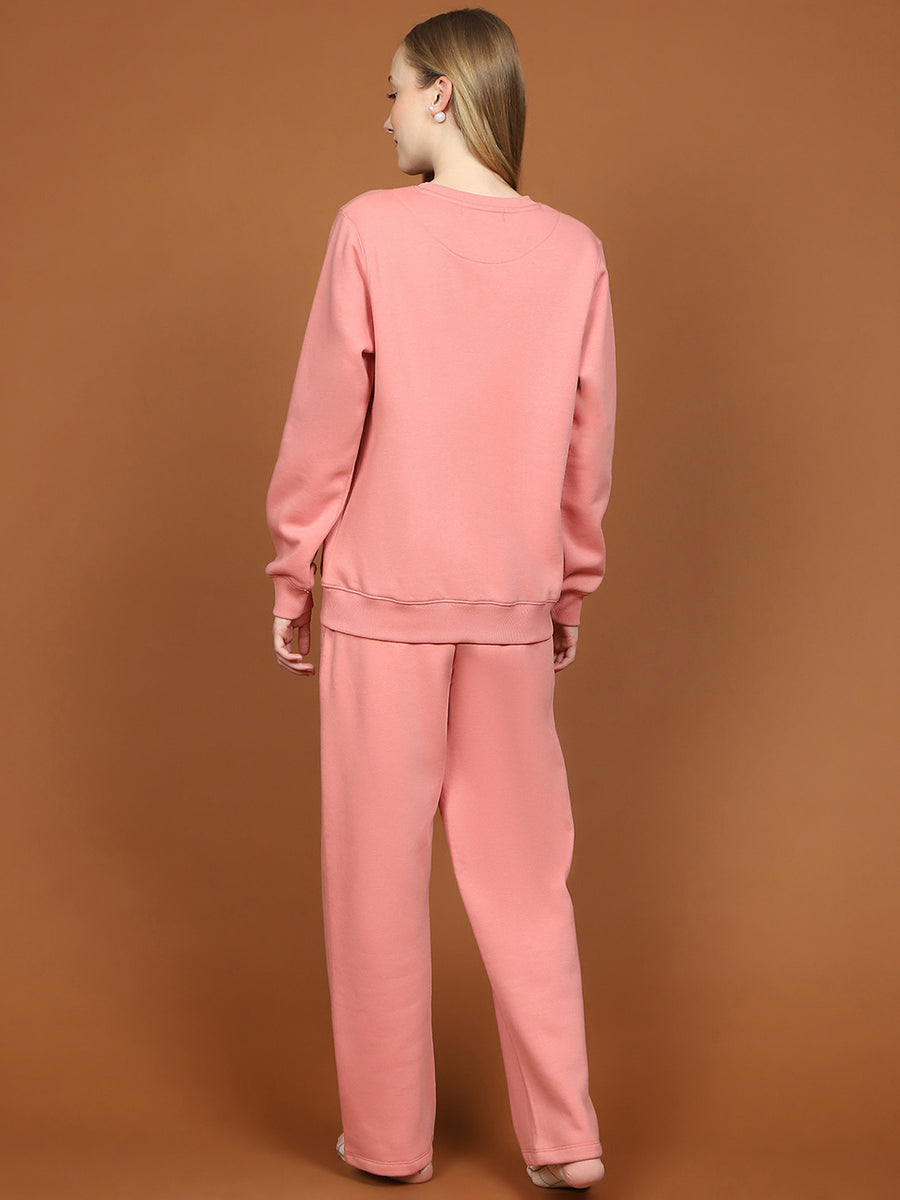 mSECRET Cotton Blend Top and Bottom Pink Nightsuit