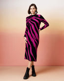 Madame Pink & Black Knitted Dress