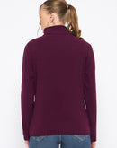 Madame Polar Fleece Half-Zipper Mulberry Sweatshirt