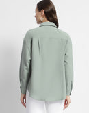 Madame Dusty Green Regular Full Sleeve Shirt