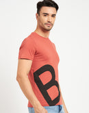 Camla Barcelona Typography Rust Red Regular T-Shirt