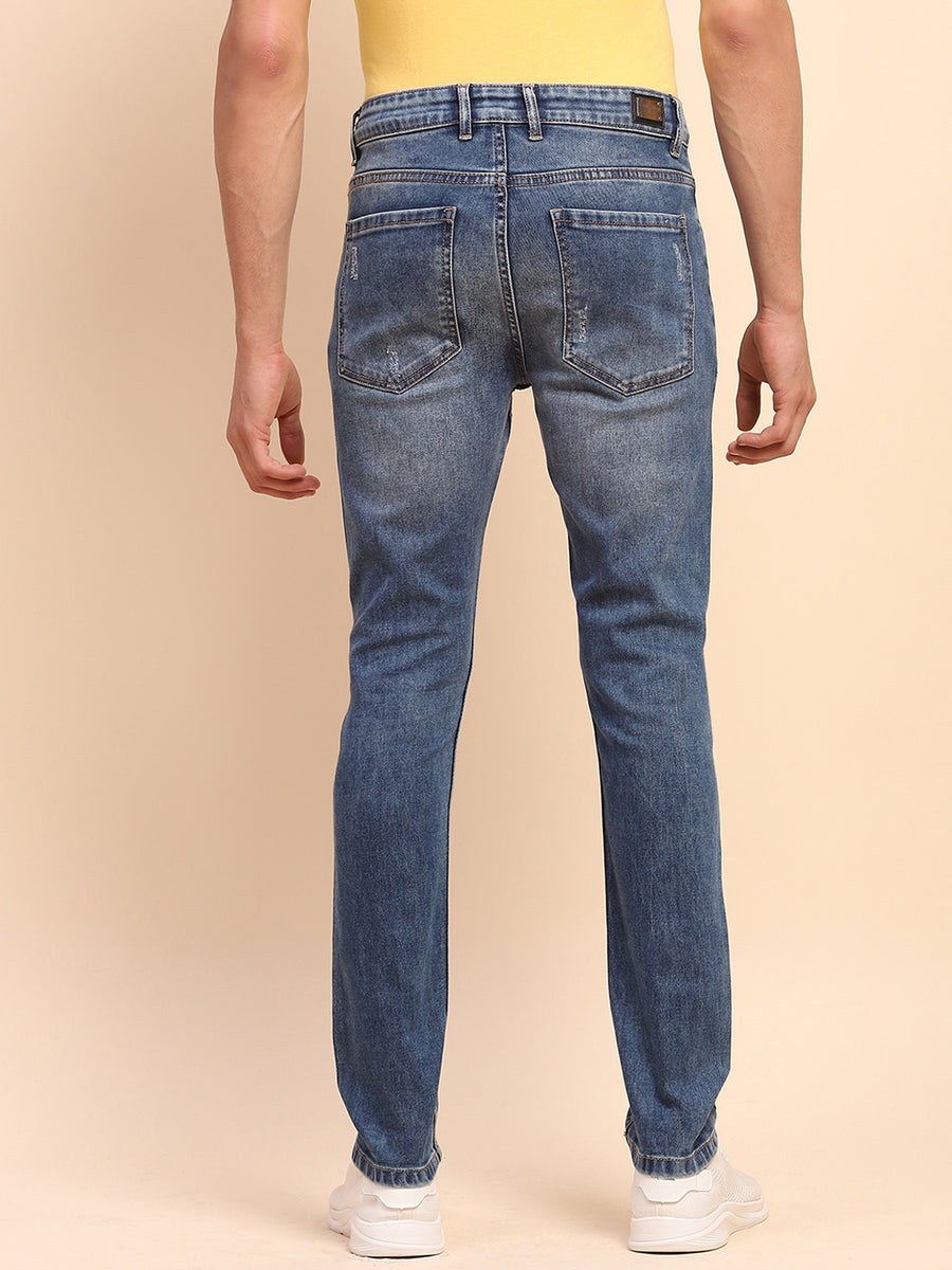 Camla Barcelona Mild Ripped Stone Wash Blue Cotton Denim