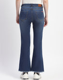 Madame Ripped Frayed Hem Flared Denim