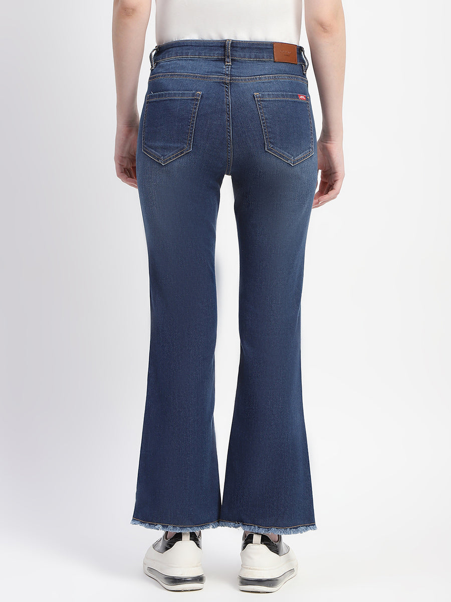 Madame Ripped Frayed Hem Flared Denim