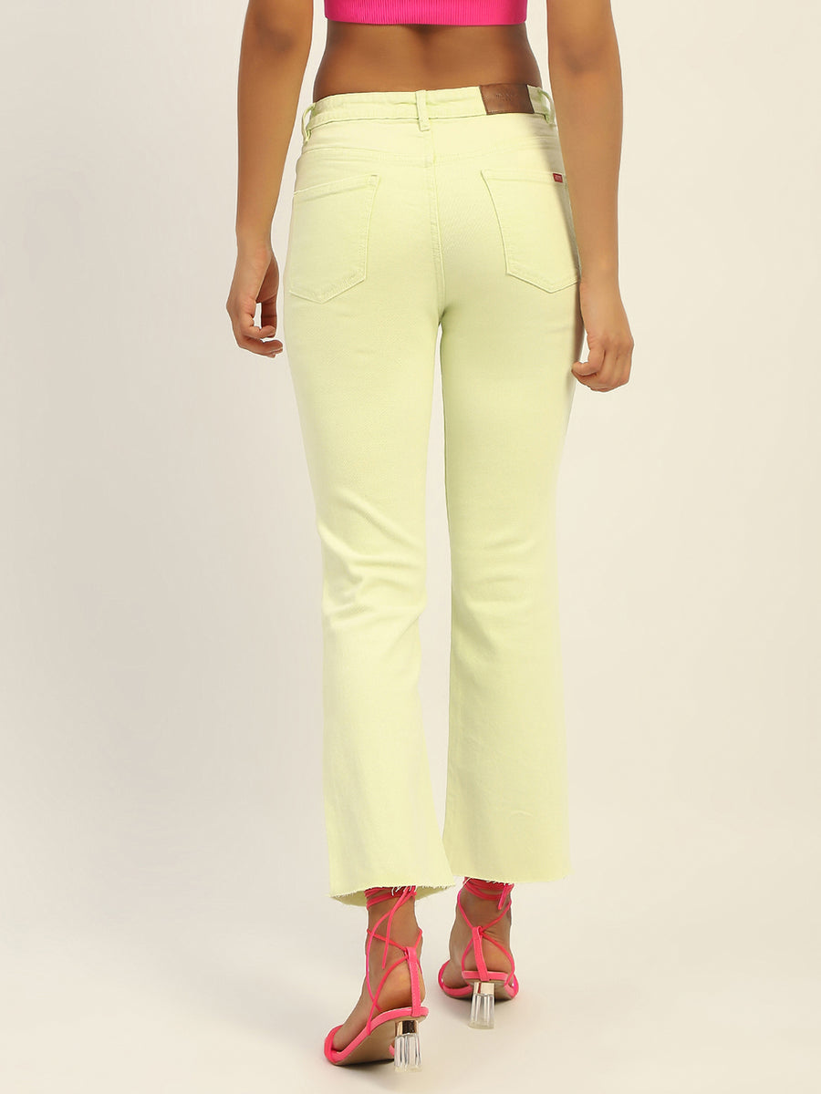 Madame Mid Rise Cotton Green Denim