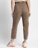 Madame Mid Rise Tapered Fit Brown Cargo