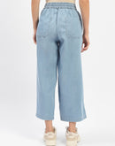 Madame Wide Leg Cropped Light Blue Denim