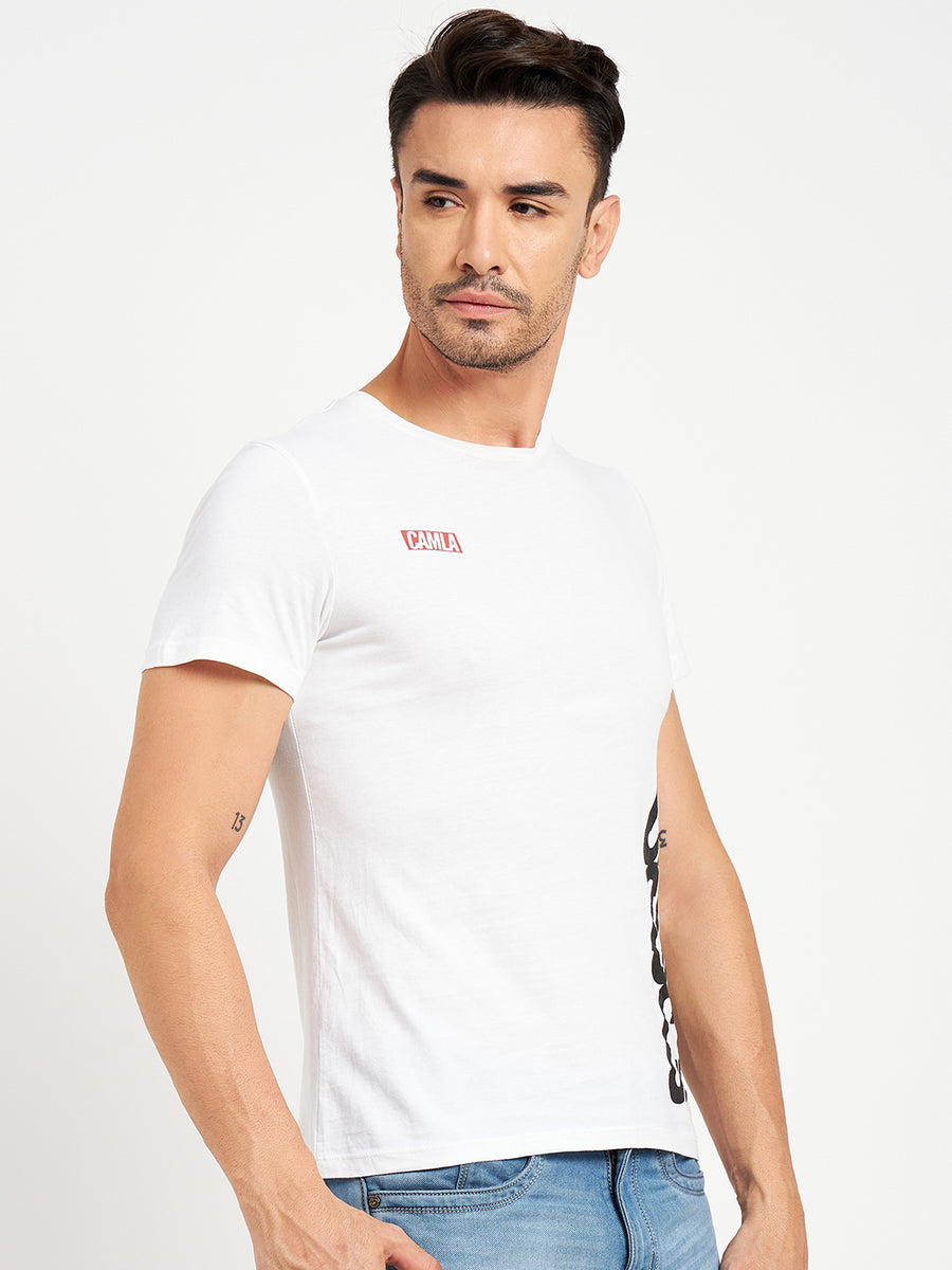 Camla White T- Shirt For Men