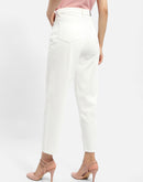 Madame Solid White Mom Fit Jeans