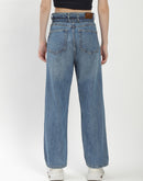 Madame Blue Tapered Fit Cotton Jeans