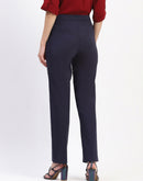 Madame Straight Fit Navy Trousers