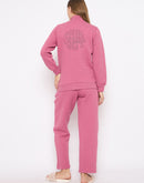 mSECRET Self Designed Zip Top and Pink Night Suit