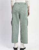 Madame Wide Legged Functional Green Cargo Pants