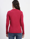 Madame Knit Fuschia Mock Neck Sweater