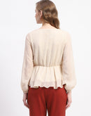 Madame Beige Empire Waist Top