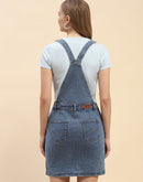 Camla Barcelona Solid Blue Dungaree Skirt