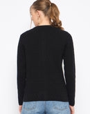 Madame Round Neck Black Cardigan