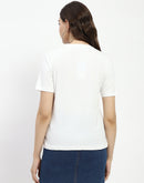 Madame Graphic Print White Cotton T-Shirt