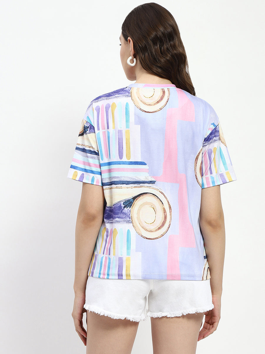 Madame Multicolor Printed T-Shirt