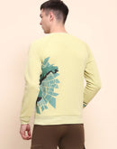 Camla Barcelona Graphic Printed Lime Green Cotton Sweatshirt