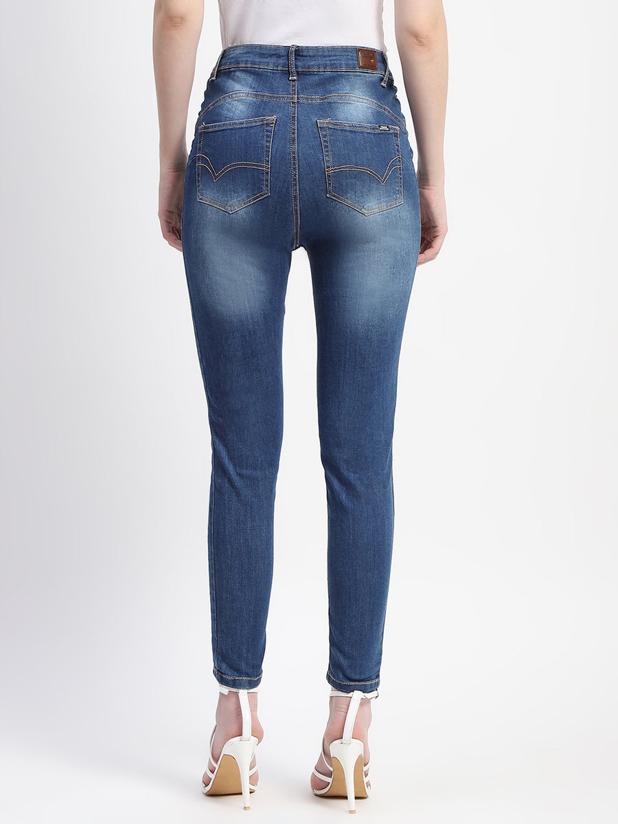 Madame Whiskered High Waist Skinny Fit Denim