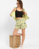 Madame Floral Print Lime Three-Piece Co-Ord Set