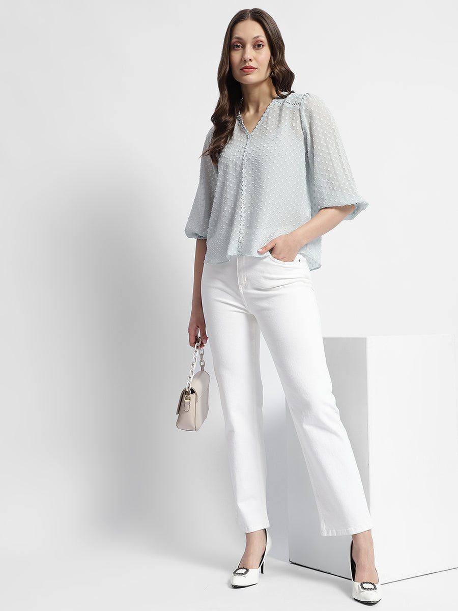 Madame Straight Fit Mid Rise White Jeans