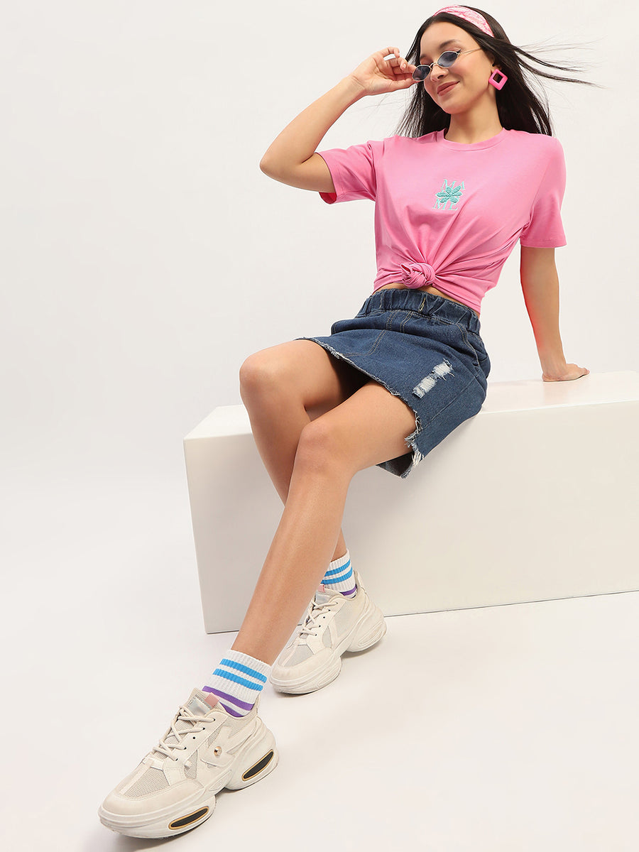 Madame Printed Pink T-Shirt