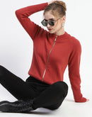 Madame Blush Full-Zip Knit Sweater